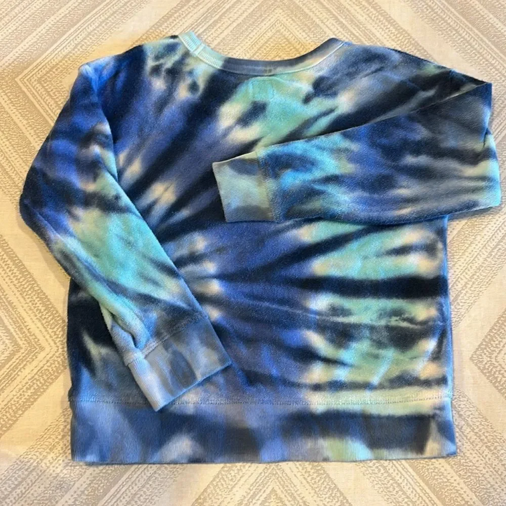 Baby Gap Shades of Blue Tie Dye Terrycloth Long Sleeve Shirt - Size 4